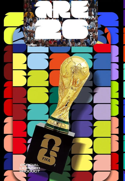 FIFA Official Licensed 2026 World Cup 3DTrophy Replica Golden Jules Rimet Trophy Black Base Football Fans Collectible Desk Decor