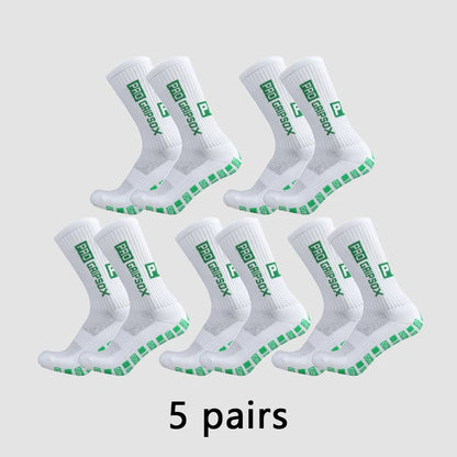 5 Pairs PRO Grip Socks Anti Slip Football Socks for Men Women Non Slip Soccer Athletic Socks with Grips Pads for soccer