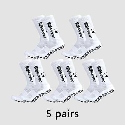 5 Pairs PRO Grip Socks Anti Slip Football Socks for Men Women Non Slip Soccer Athletic Socks with Grips Pads for soccer