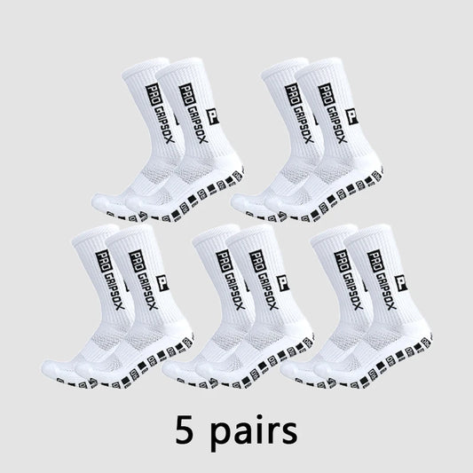 5 Pairs PRO Grip Socks Anti Slip Football Socks for Men Women Non Slip Soccer Athletic Socks with Grips Pads for soccer