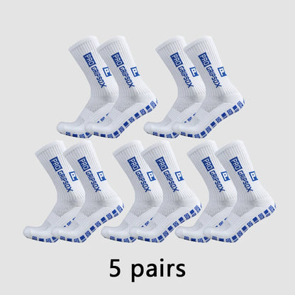 5 Pairs PRO Grip Socks Anti Slip Football Socks for Men Women Non Slip Soccer Athletic Socks with Grips Pads for soccer
