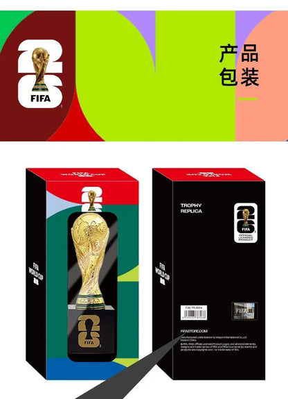FIFA Official Licensed 2026 World Cup 3DTrophy Replica Golden Jules Rimet Trophy Black Base Football Fans Collectible Desk Decor
