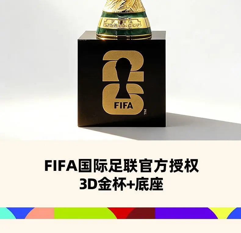 FIFA Official Licensed 2026 World Cup 3DTrophy Replica Golden Jules Rimet Trophy Black Base Football Fans Collectible Desk Decor