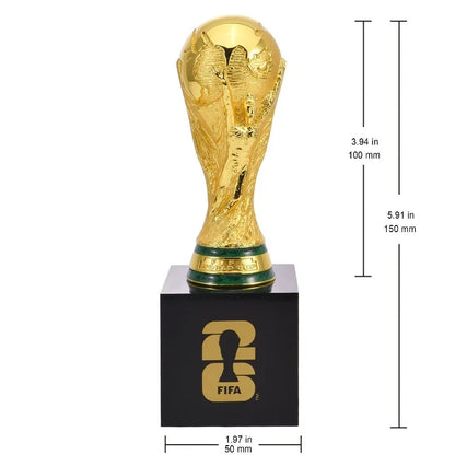 FIFA Official Licensed 2026 World Cup 3DTrophy Replica Golden Jules Rimet Trophy Black Base Football Fans Collectible Desk Decor